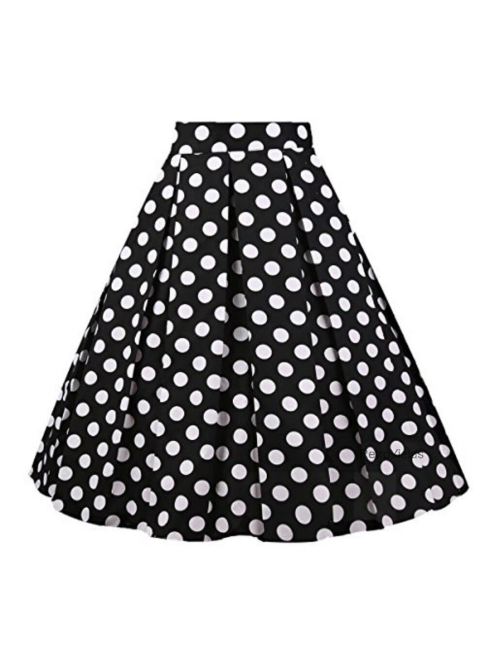 Vintage 1950s Swing Midi Skirt High Waist A-Line Floral with Pockets
